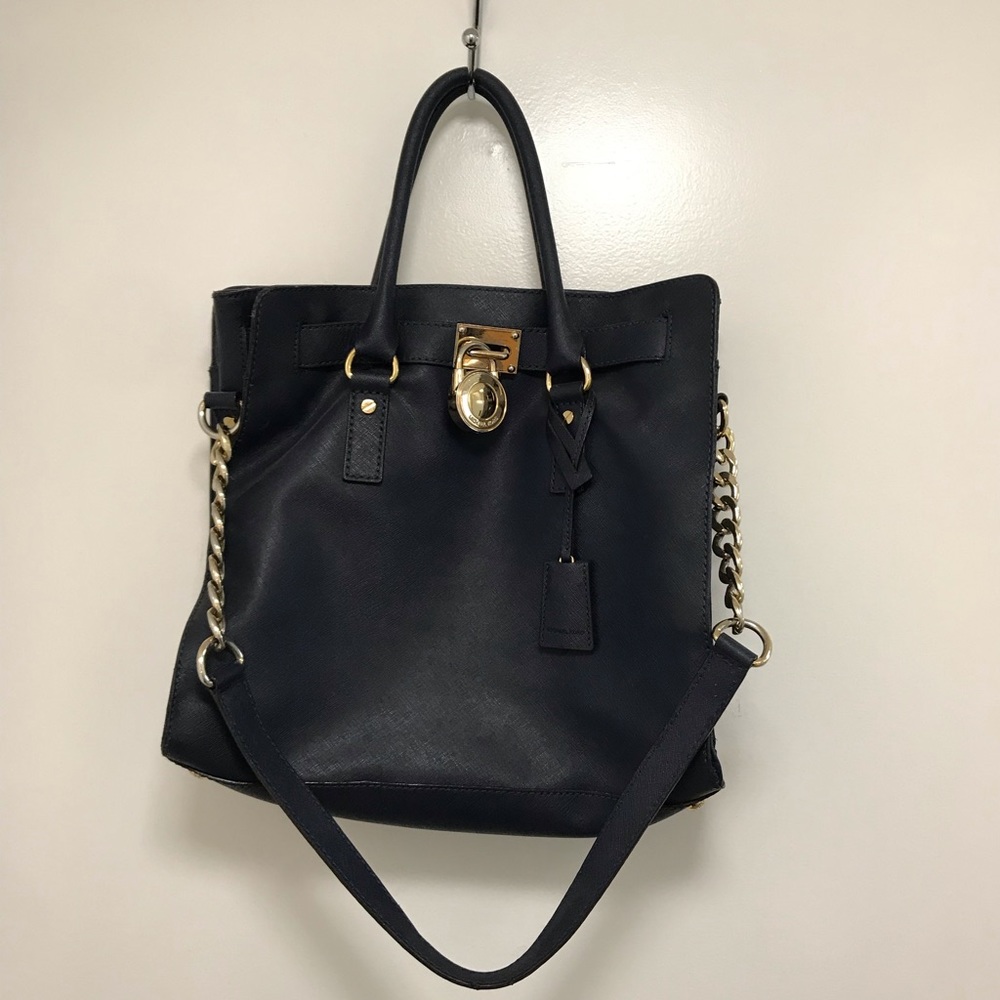 Michael Kors Navy Saffiano Hamilton Tote Women Bag